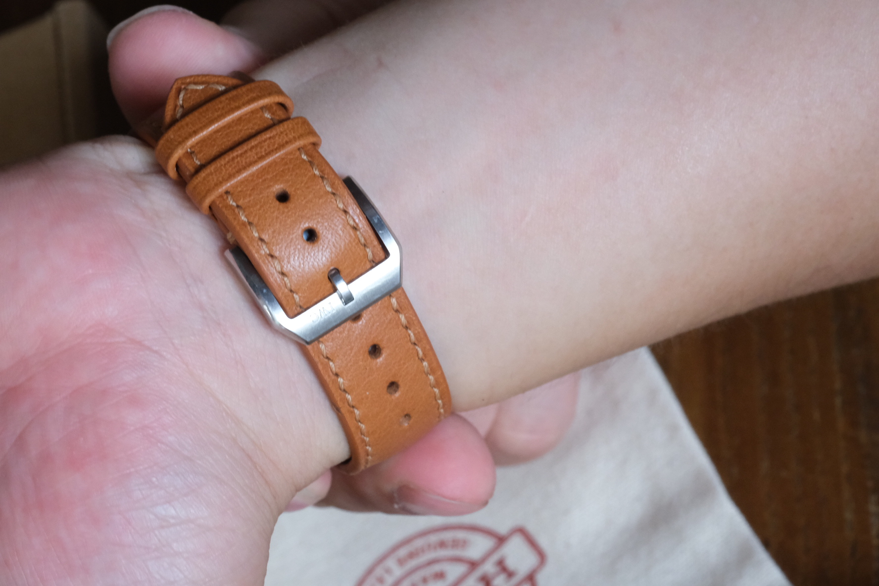 Black epsom leather watch strap12