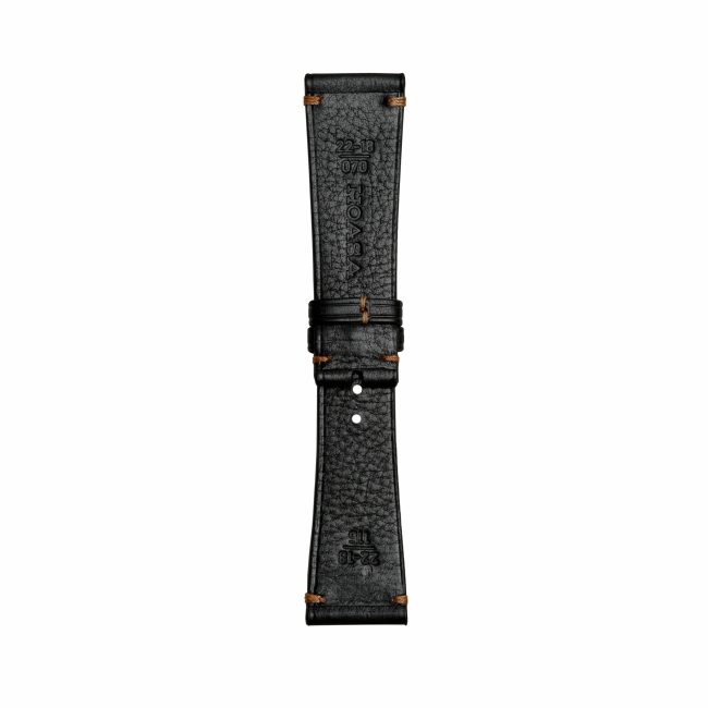 black cowhide simple handmade leather watch strap