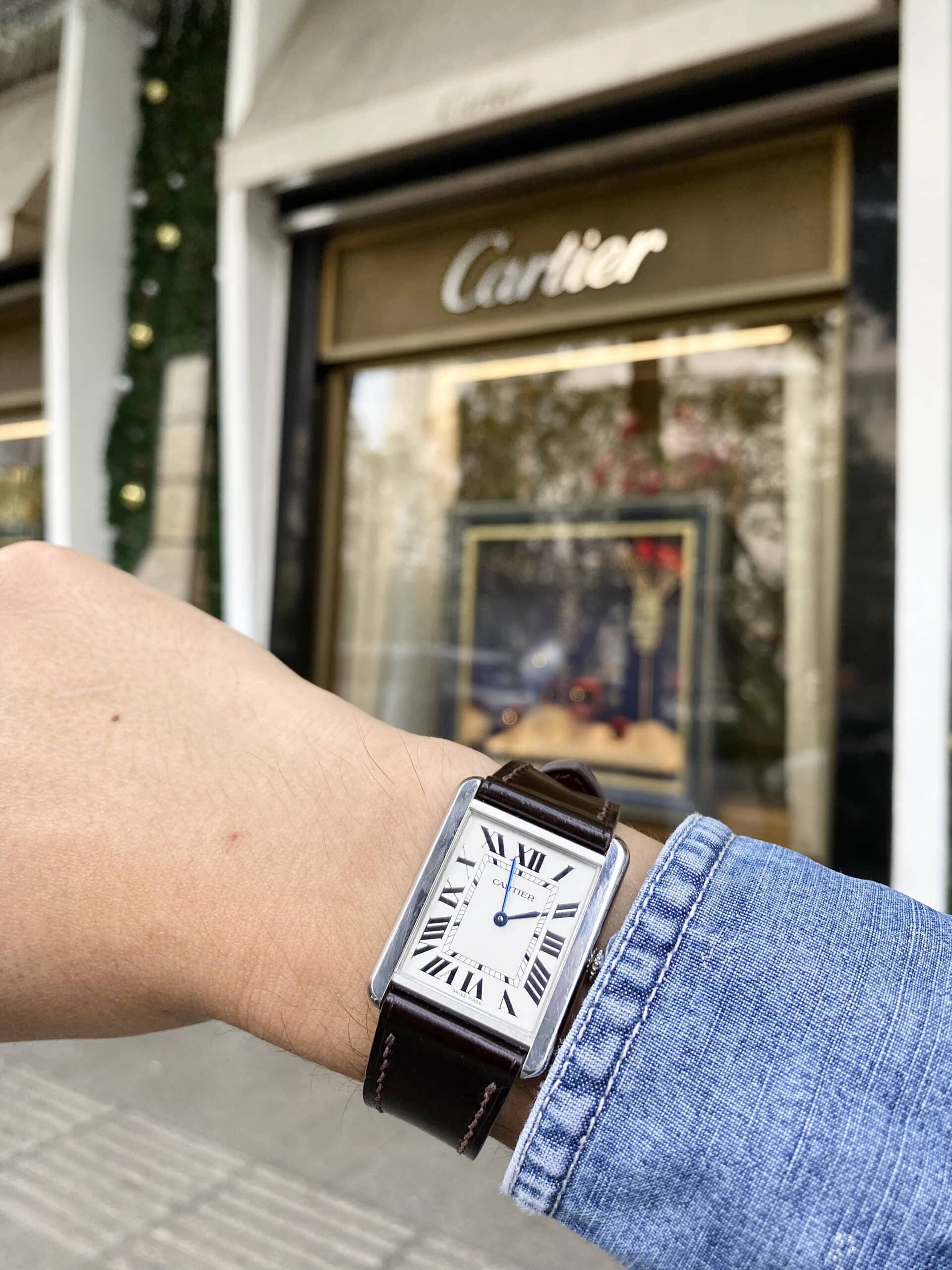 leather watch band for Cartier Tank solo12 scaled