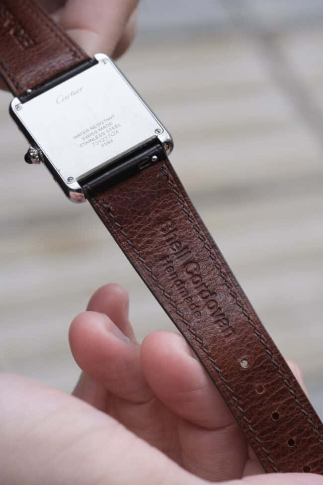 leather watch band for Cartier Tank solo4