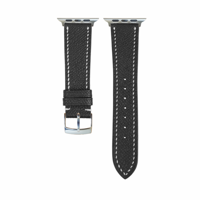 Black Epsom Leather Apple Watch Strap1