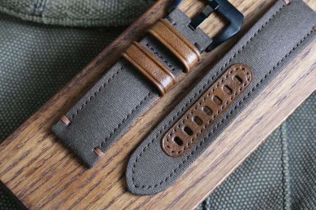 Brown Canvas Strap For Panerai123456