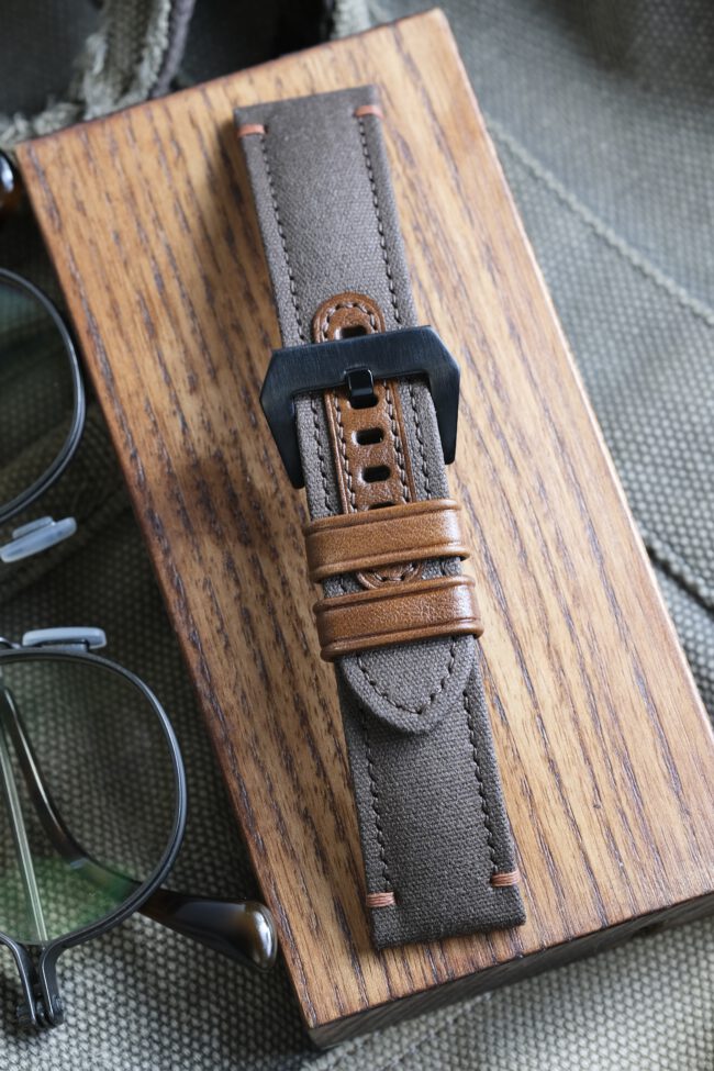 Brown Canvas Strap For Panerai