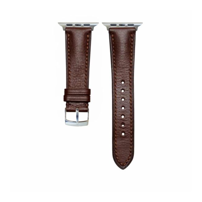 Brown Cowhide Signature Leather Apple Watch Strap1