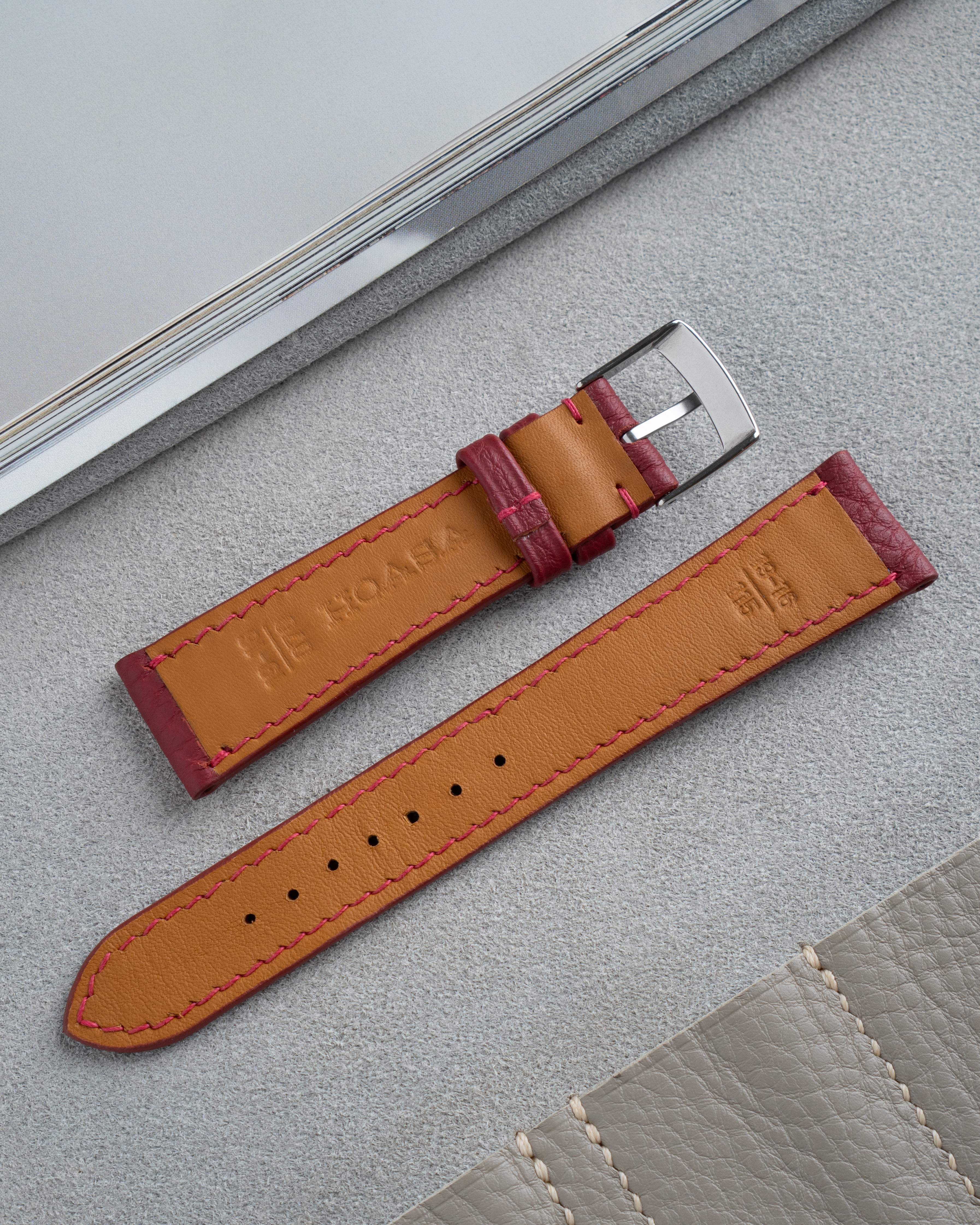 Burgundy Togo Leather Signature2121