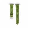 Glossy Green Alligator Leather Apple Strap