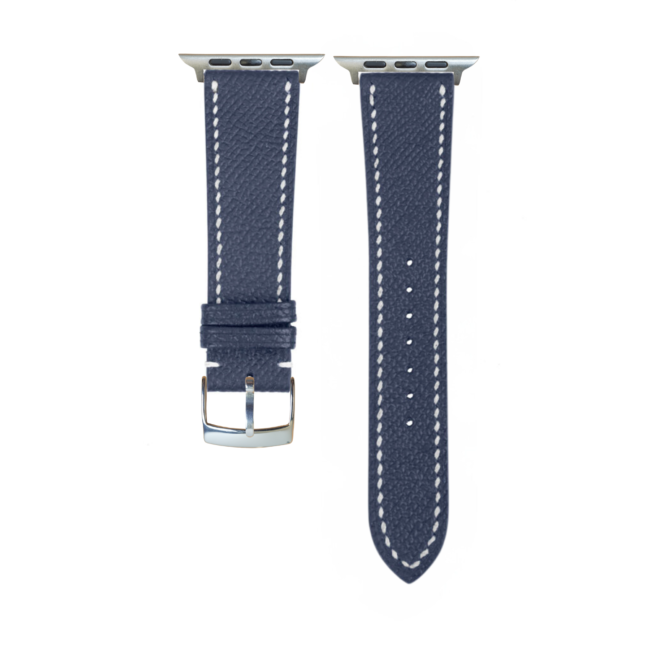 Navy Epsom Leather Apple Watch Strap