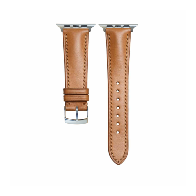 Tan Cowhide Signature Leather Apple Watch Strap1