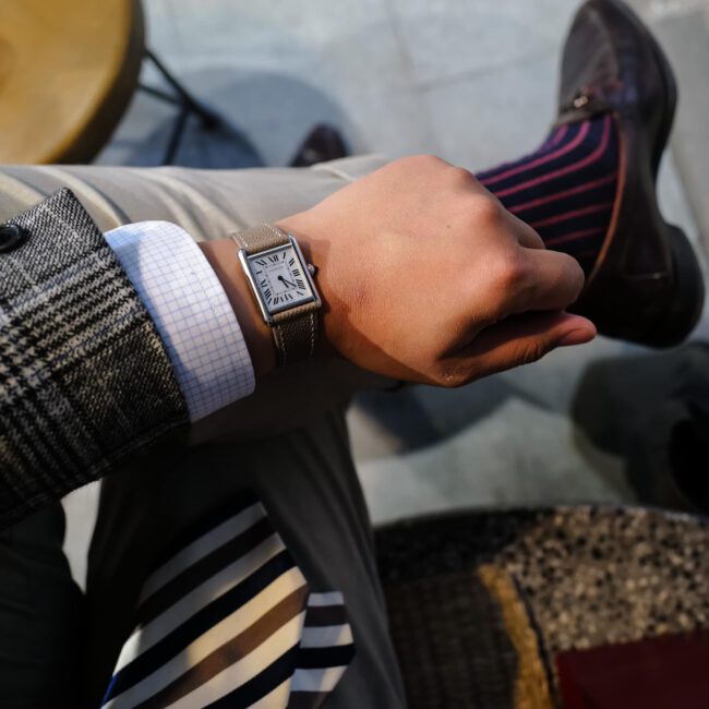 cartier tank must leather straps