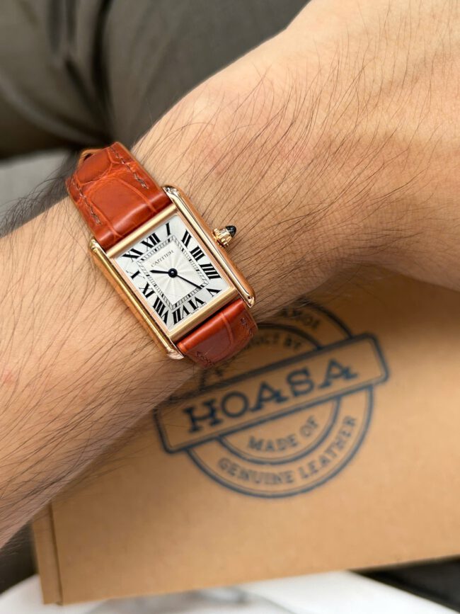 Tobaco Alligator Strap Cartier Tank4