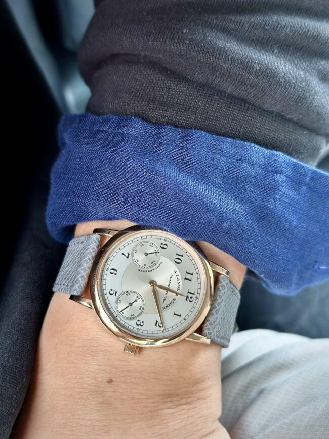 Grey Taiga leather strap (FOLDED EDGE)12