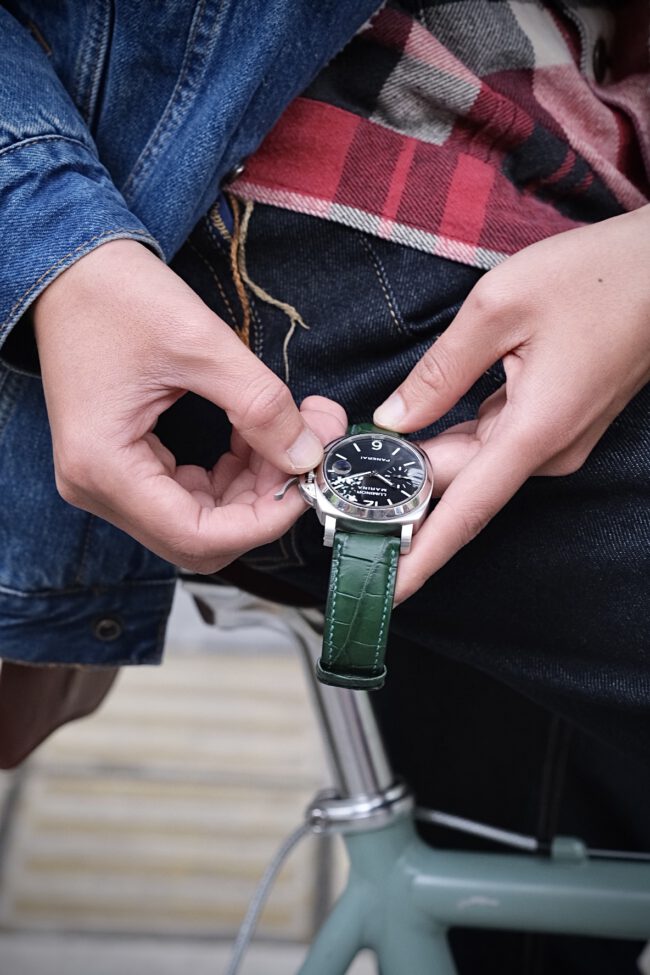 Dark Green Alligator Panerai Watch Strap