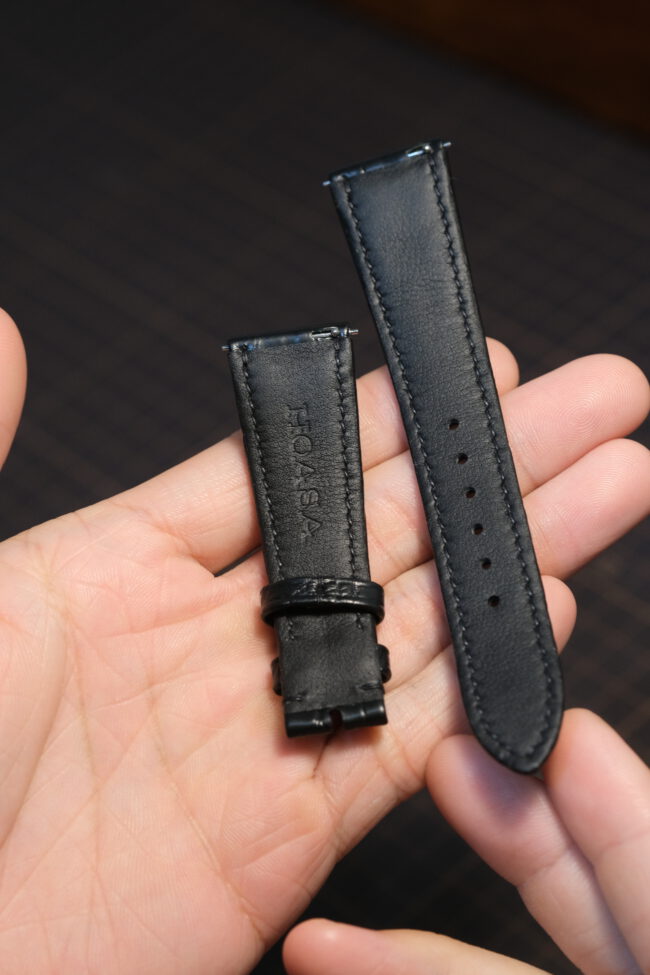 Folded edge leather watch strap8