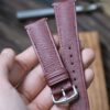 Burgundy Chevre Signature Strap (FOLDED EDGE)