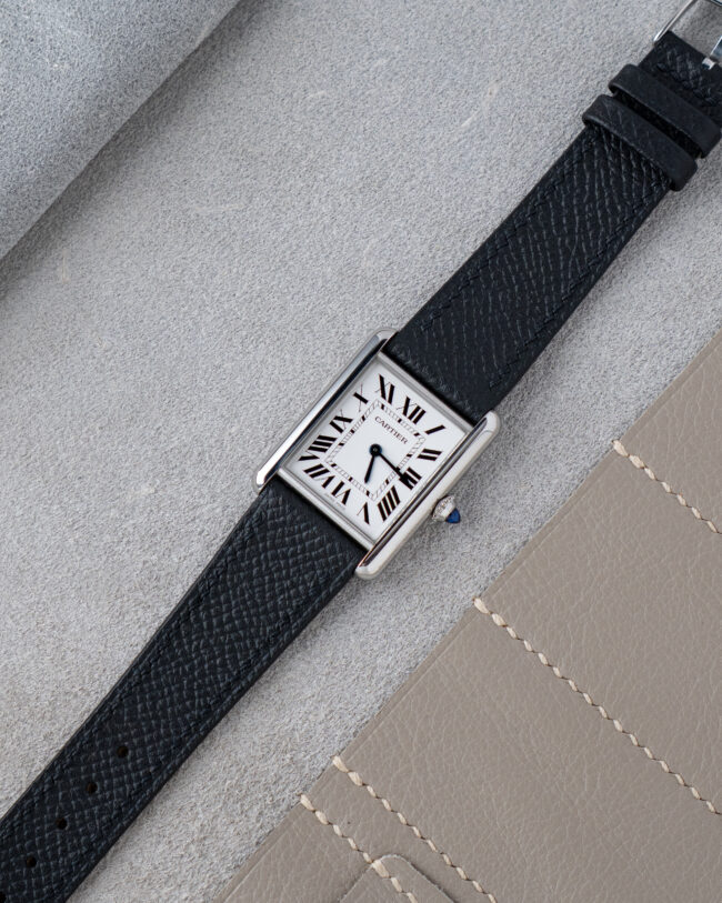 Black Epsom Strap for Cartier Tank2121