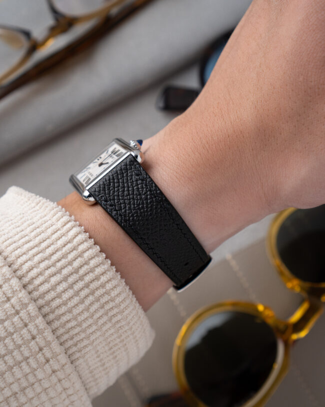 Black Epsom Strap for Cartier Tank3232