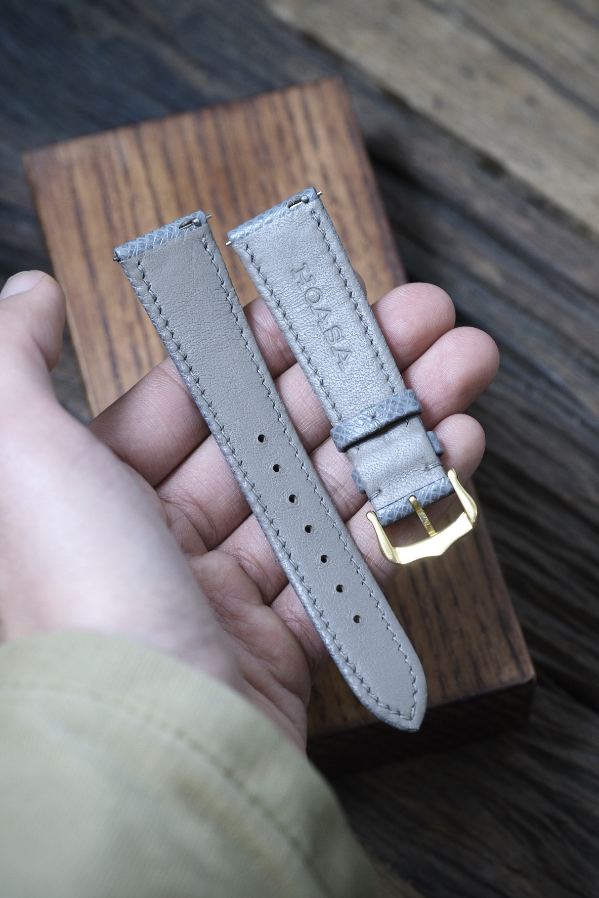 Grey Taiga Siganature Strap (FOLDED EDGE)6