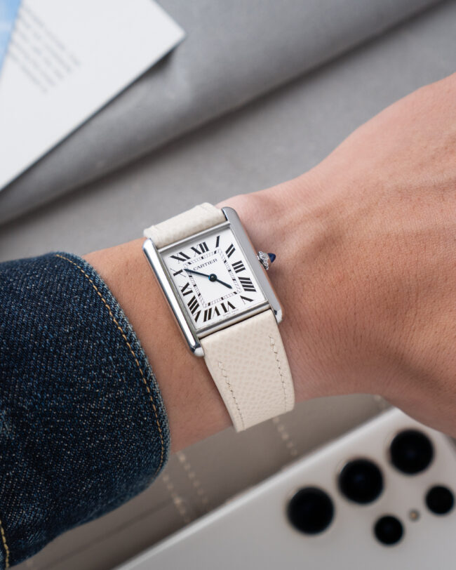 White Epsom Strap for Cartier Tank2121212121