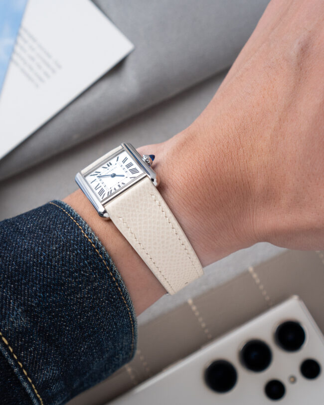 White Epsom Strap for Cartier Tank21212121212