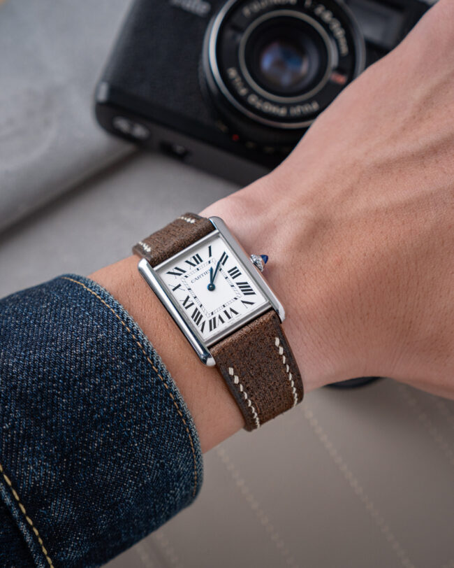 Mocha Babele Strap for Cartier Tank1