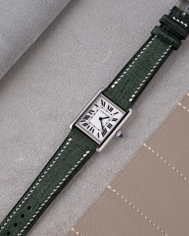 Moss Green Babele Strap for Cartier Tank