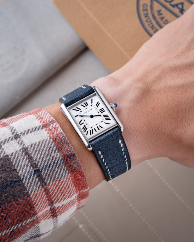 Natural Babele Strap for Cartier Tank1