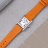 Orange Chevre Strap for Cartier Tank