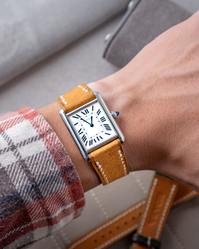 Whiskey Babele Strap for Cartier Tank1