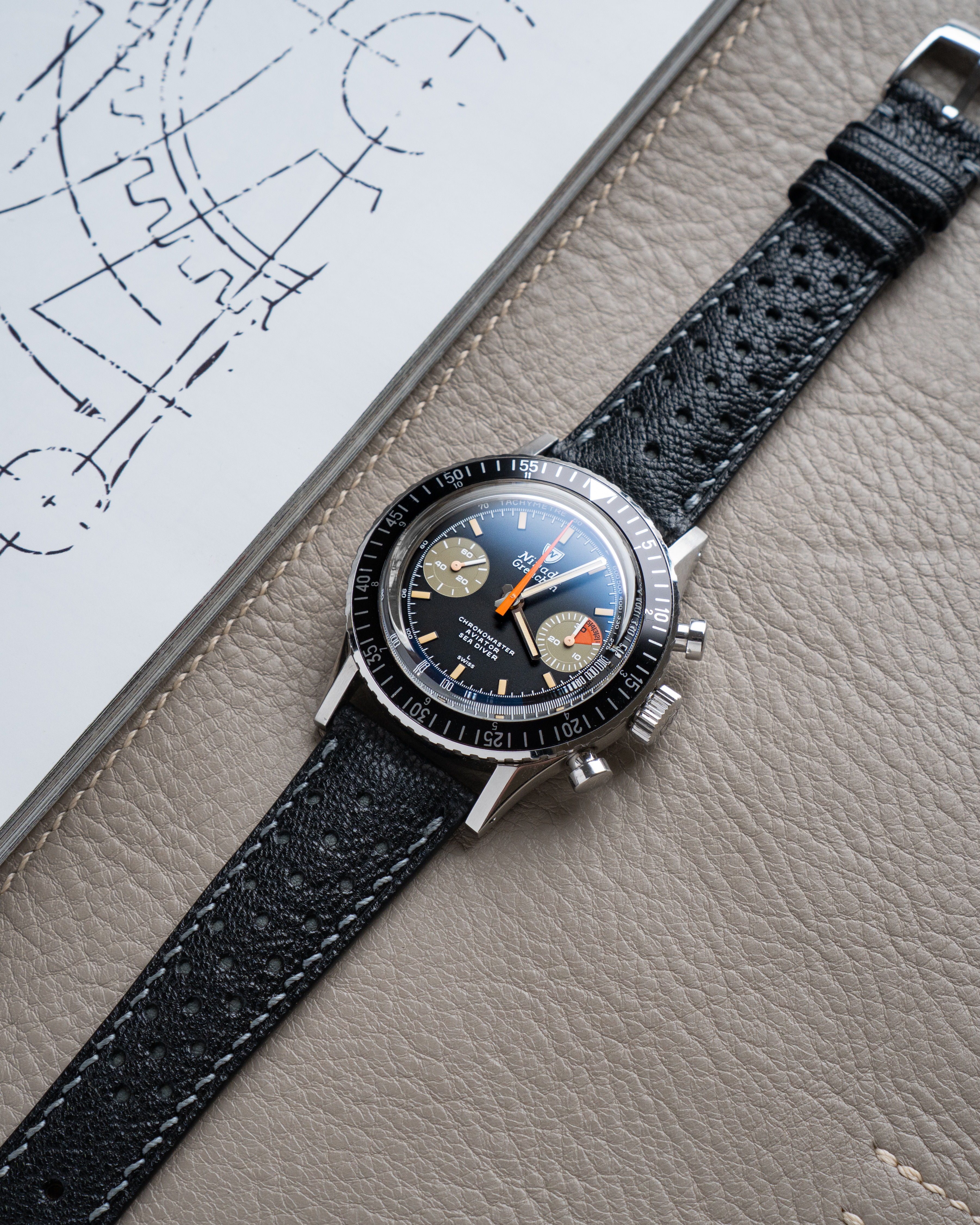 Elevate Your Nivada Watch with Leather Racing Straps by Hoa Sa112