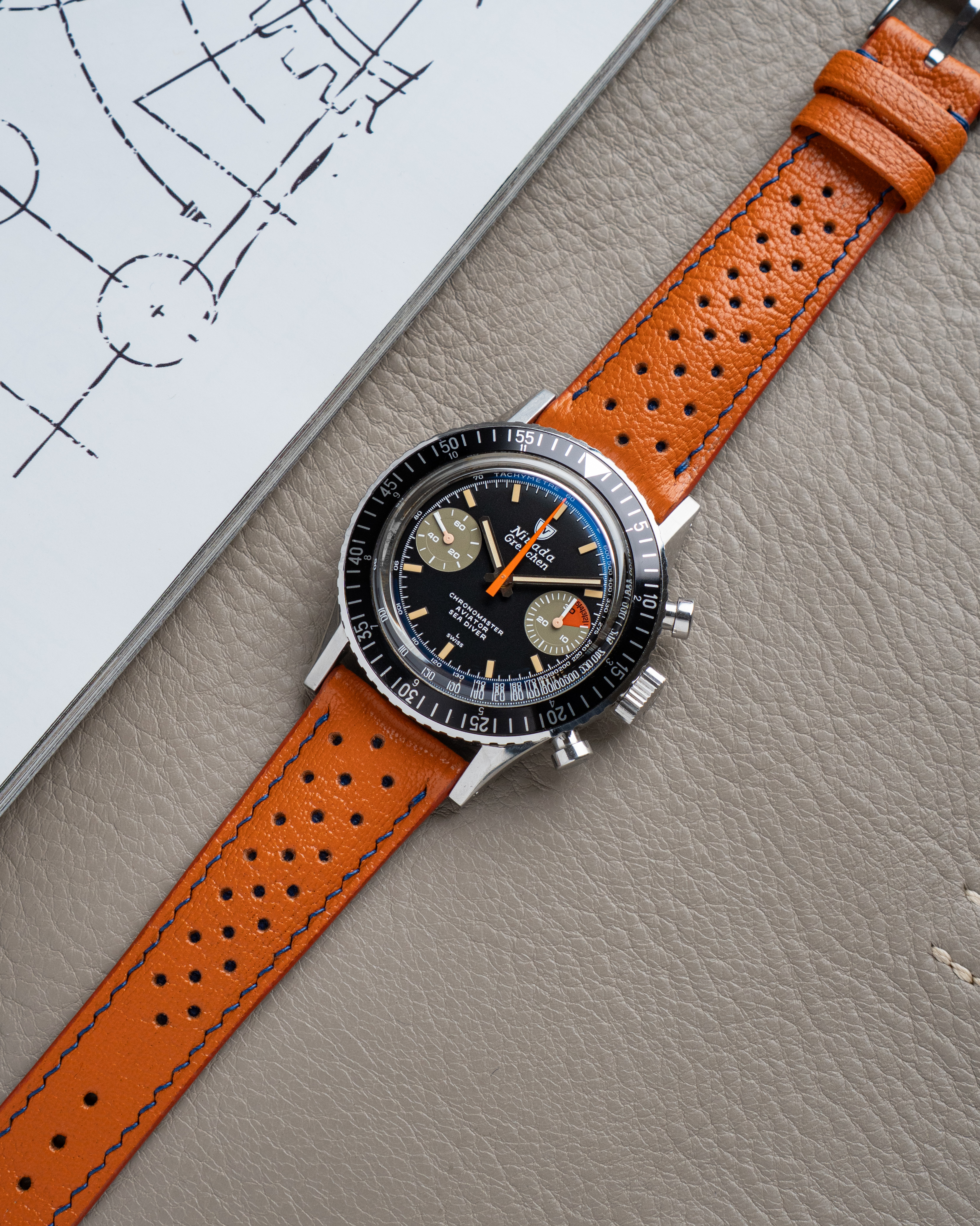 Nivada Watch with Leather Racing Straps12