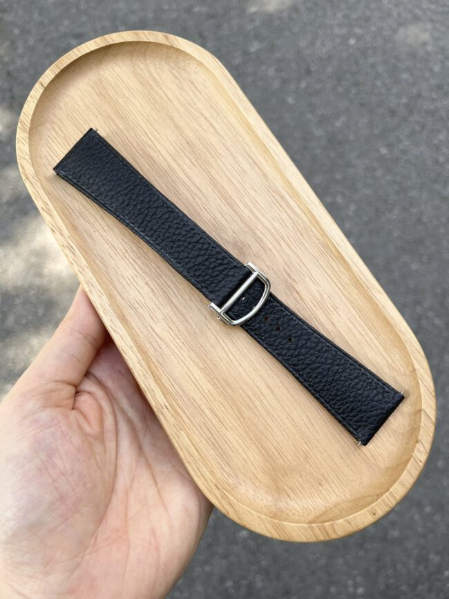 Black Togo Strap For Cartier Tank