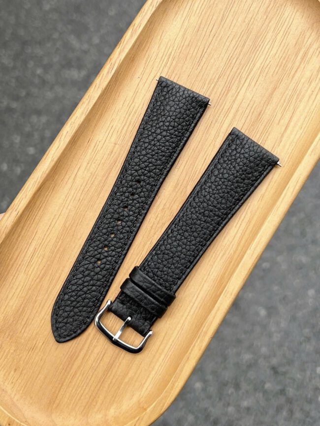 Black Togo Strap For Cartier Tank (Buckle)