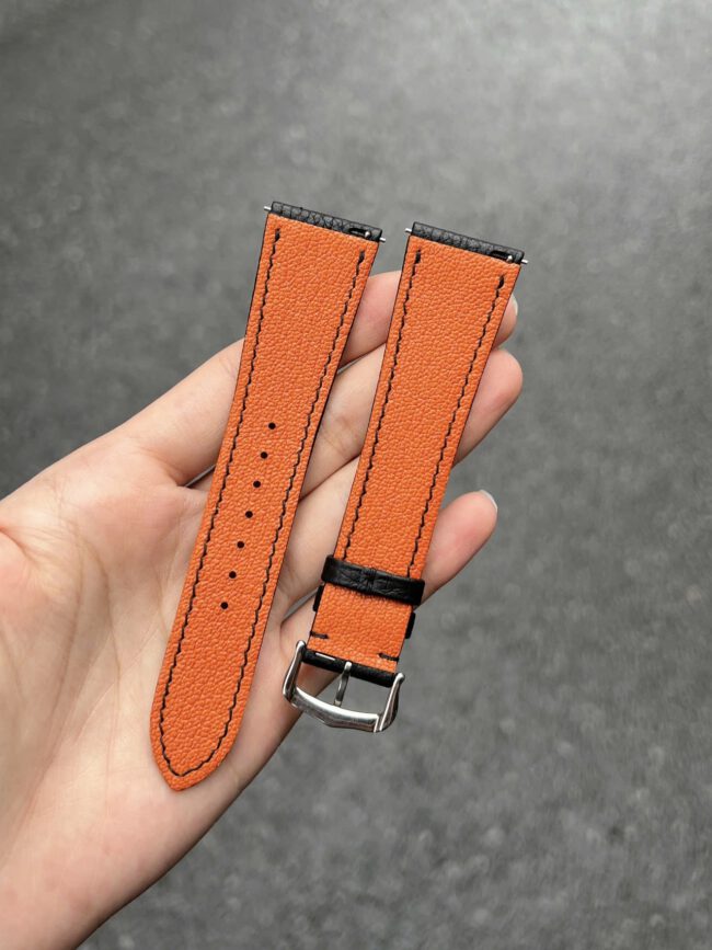Black Togo Strap For Cartier Tank (Buckle)3