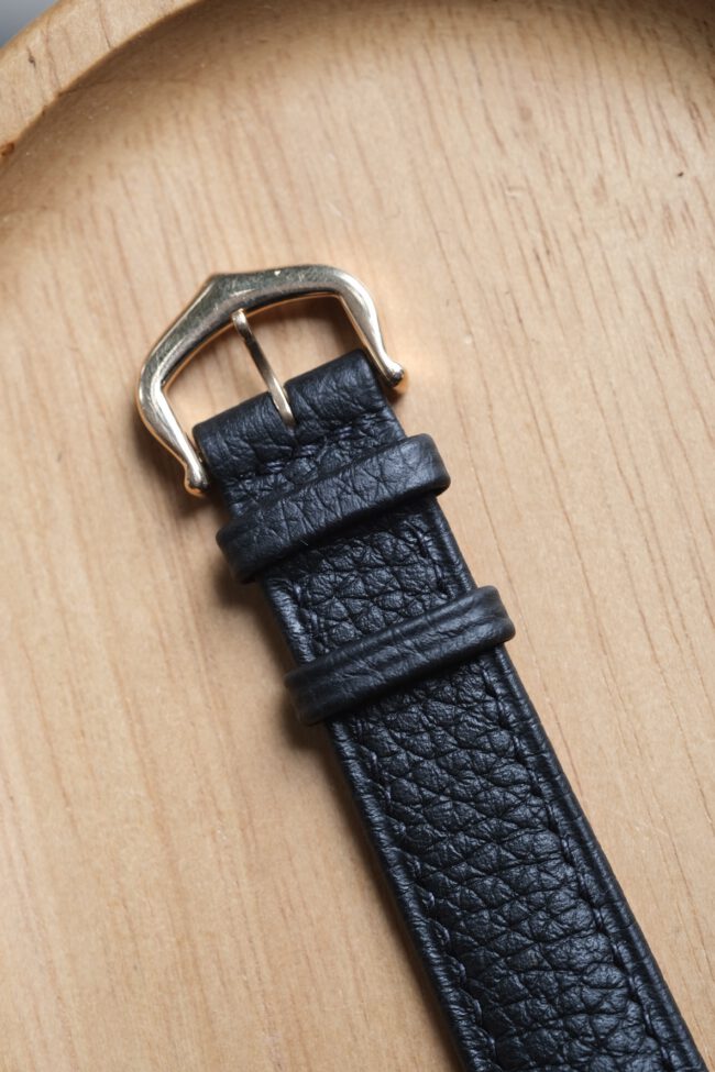 Black Togo Strap For Cartier Tank (FOLDED EDGE)5
