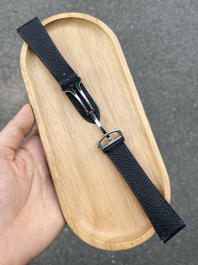 Black Togo Strap For Cartier Tank1