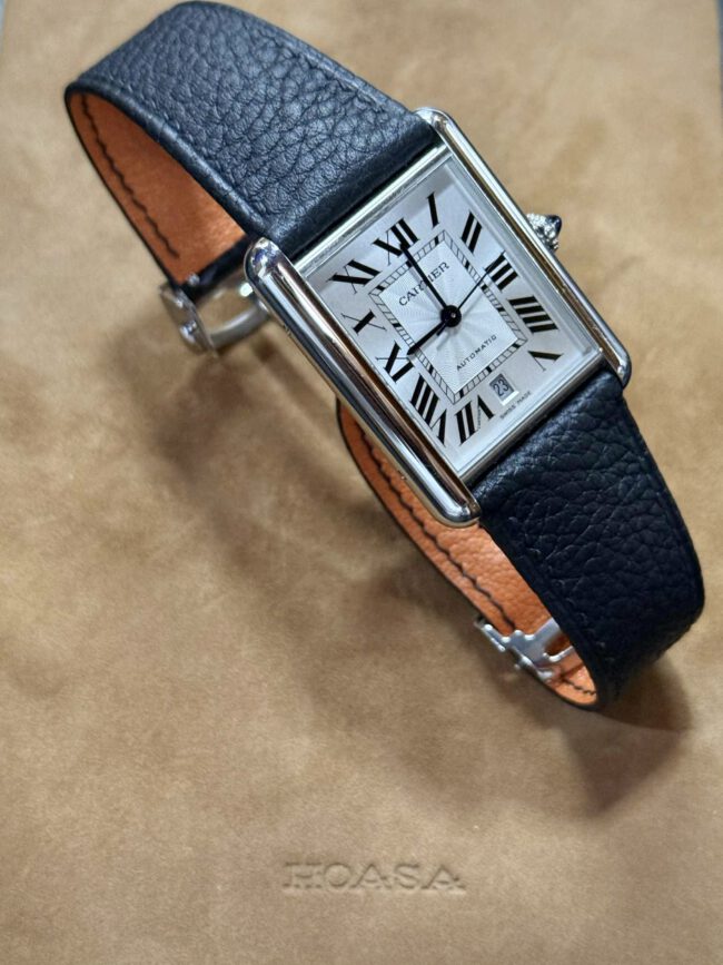 Black Togo Strap For Cartier Tank12