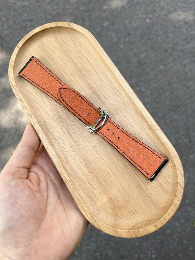 Black Togo Strap For Cartier Tank5