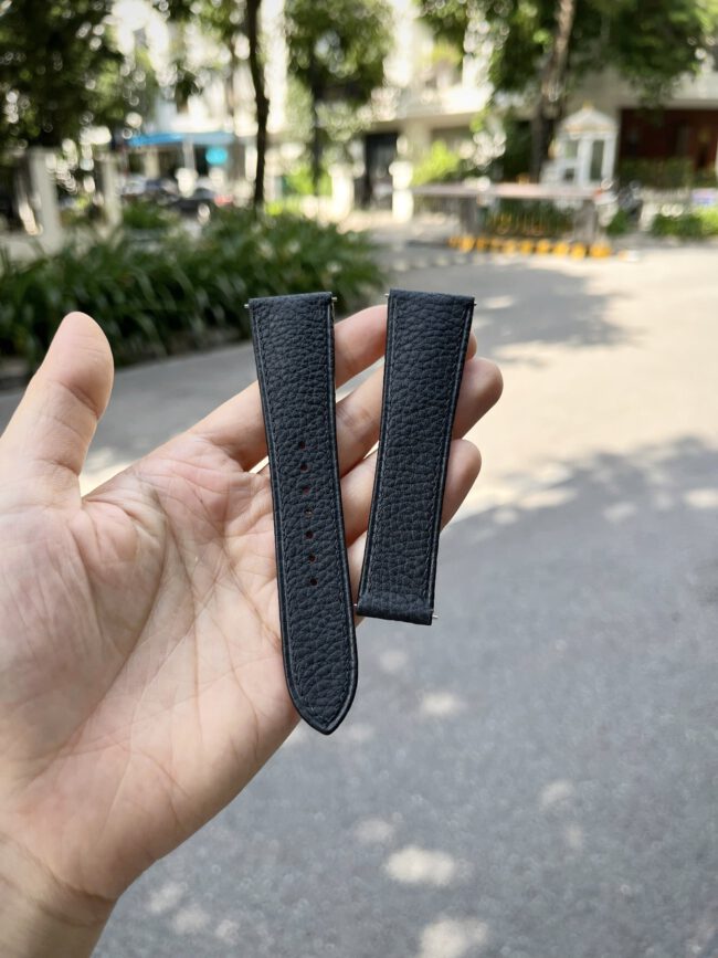 Black Togo Strap For Cartier Tank8