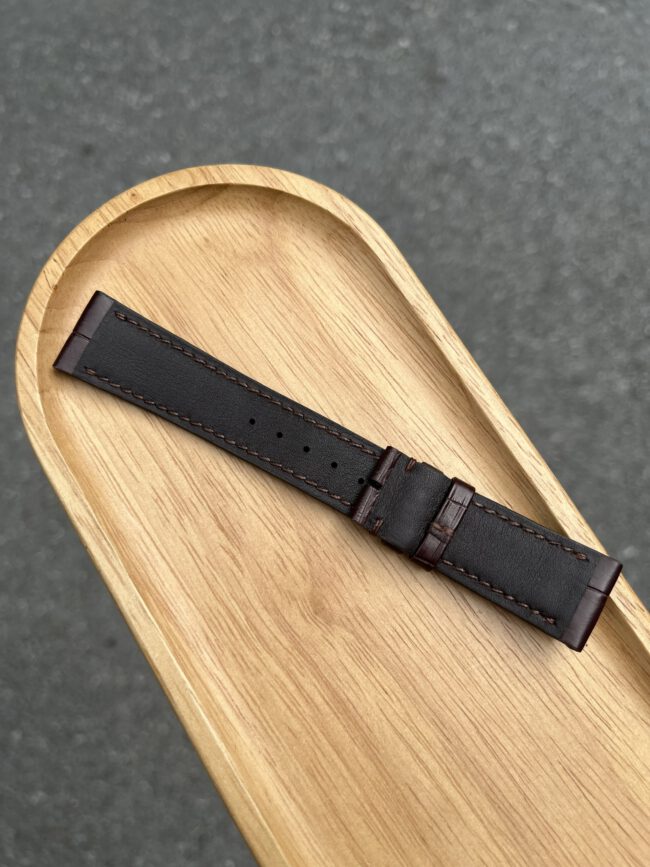 Dark Brown Alligator Strap For IWC Pilot (Clasp style)5