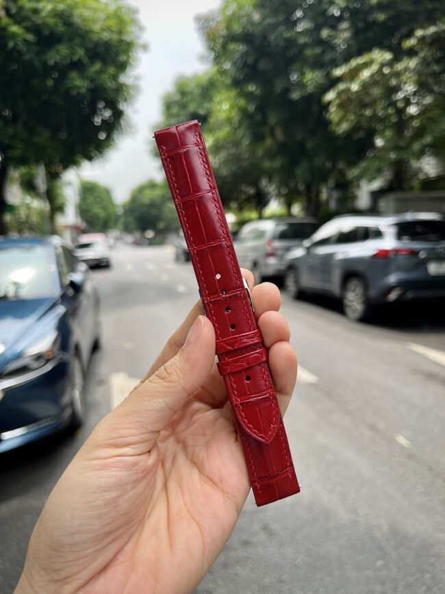 Matte Red Alligator Signature Strap