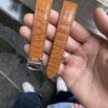 Tobaco Alligator Strap For Cartier Santos Dumont