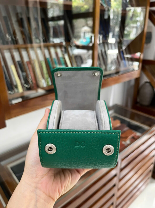 Togo Leather Travel Watch Case1
