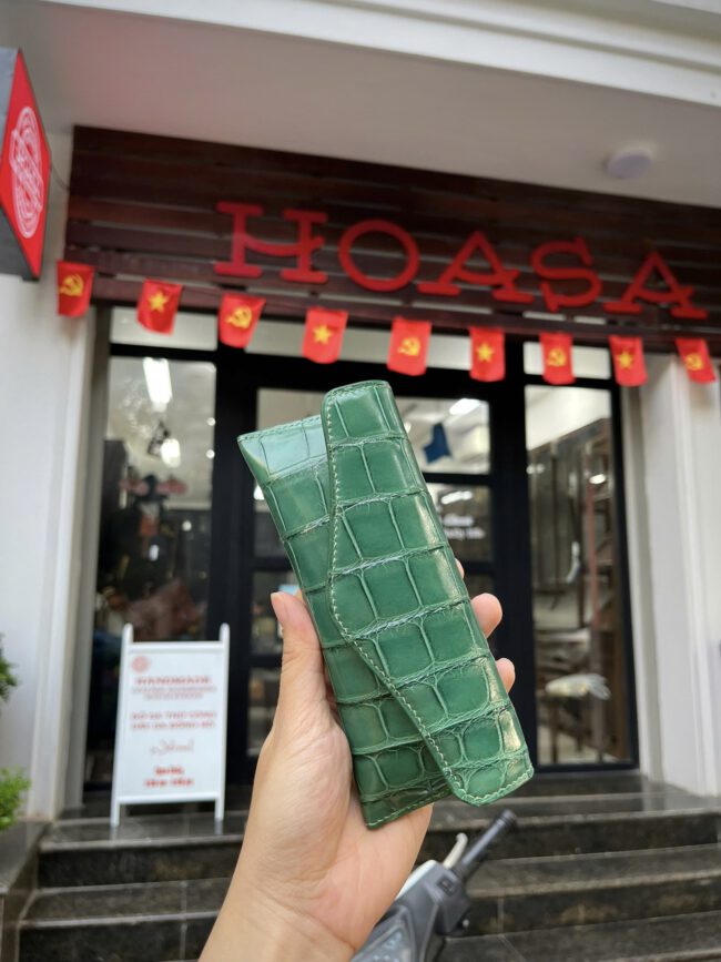 Alligator Leather Glasses Case3