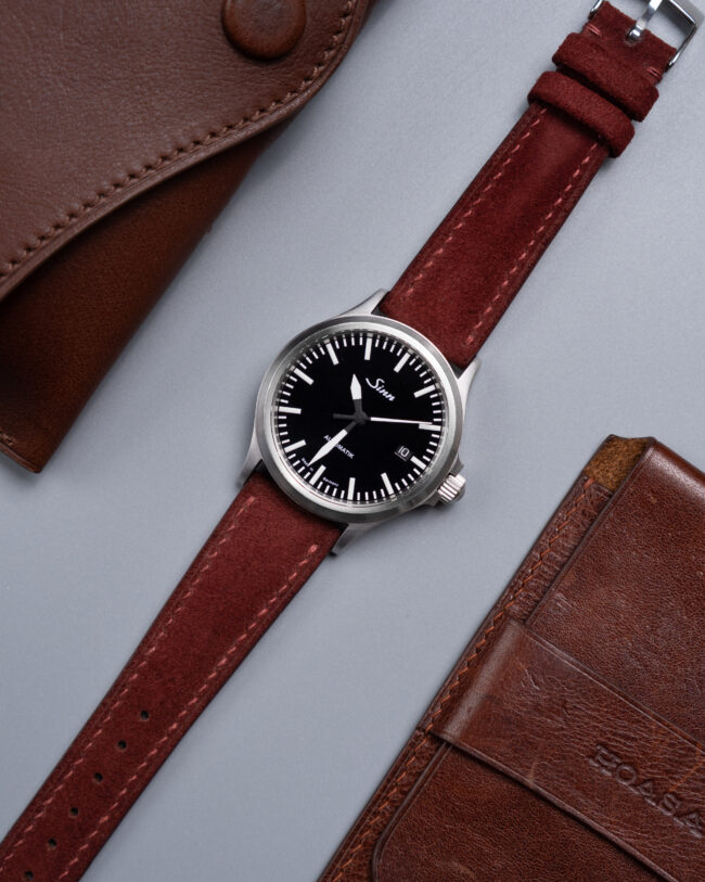 Burgundy Suede Signature Strap