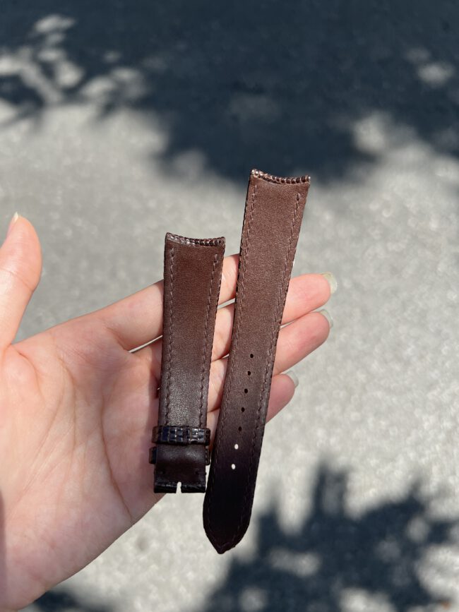 Dark Brown Lizard (Curved) Strap