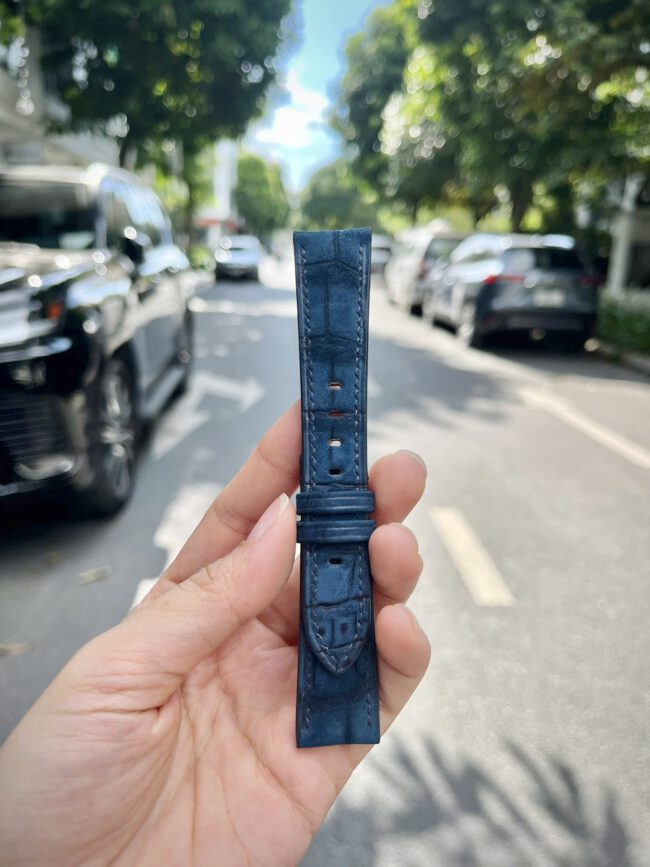 Patina Nubuck Alligator (Curved) Strap5