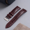 Burgundy Alligator Strap (FOLDED EDGE)