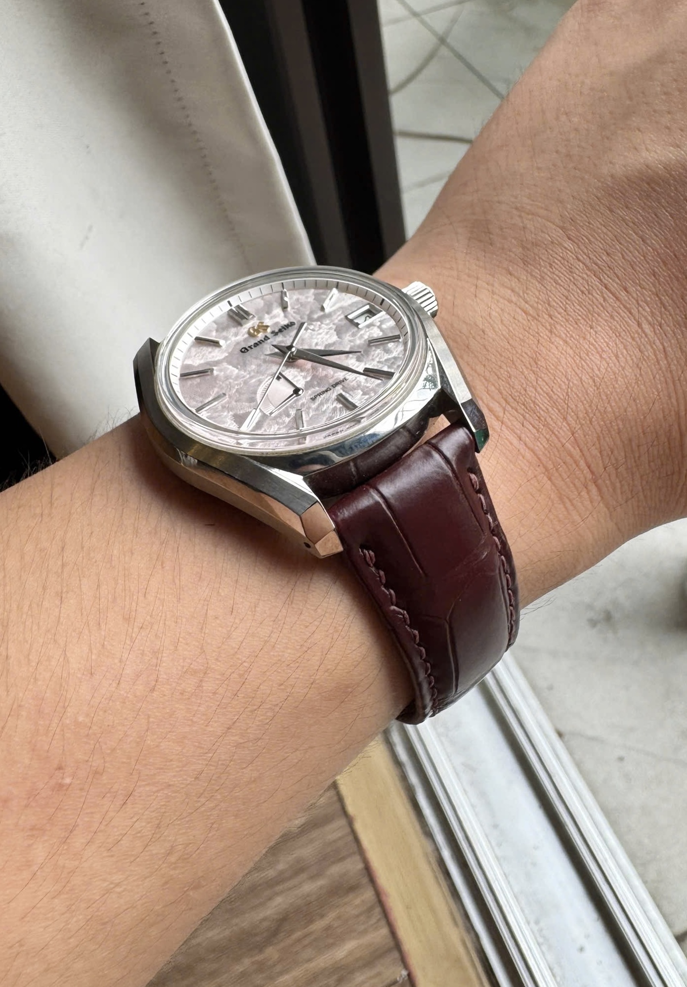 Burgundy Alligator Strap (FOLDED EDGE)8