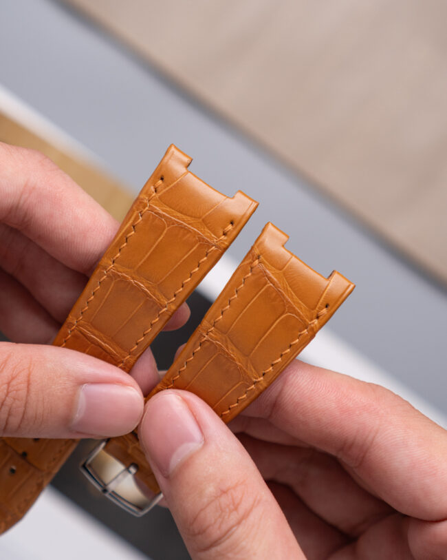 Honey Alligator Strap For Patek Philippe Nautilus2