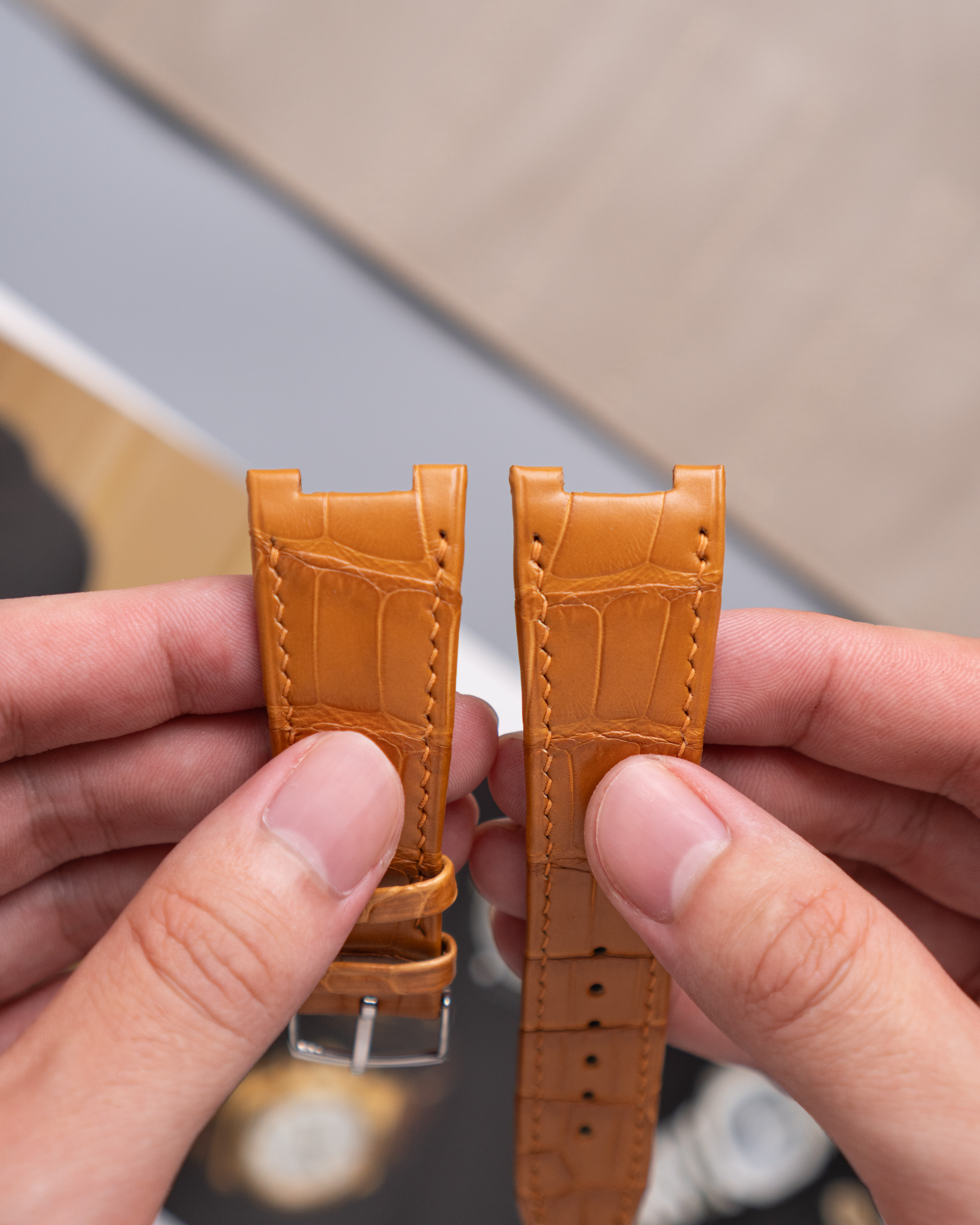 Honey Alligator Strap For Patek Philippe Nautilus8